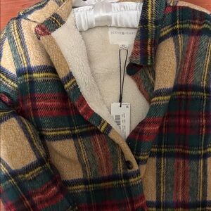 Plaid Jacket with Sherpa Lining
